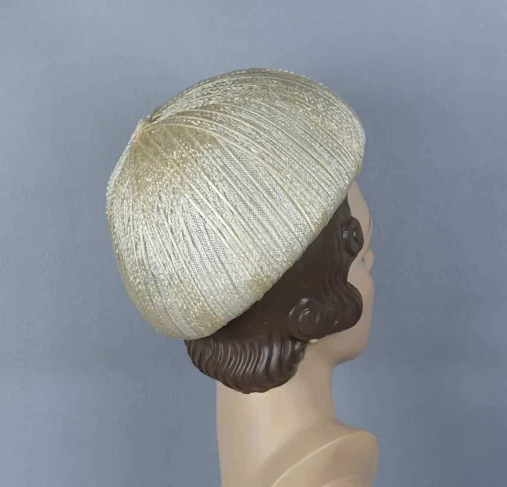 60s Ivory Bubble Crown Toque Hat by Coronet - image 4