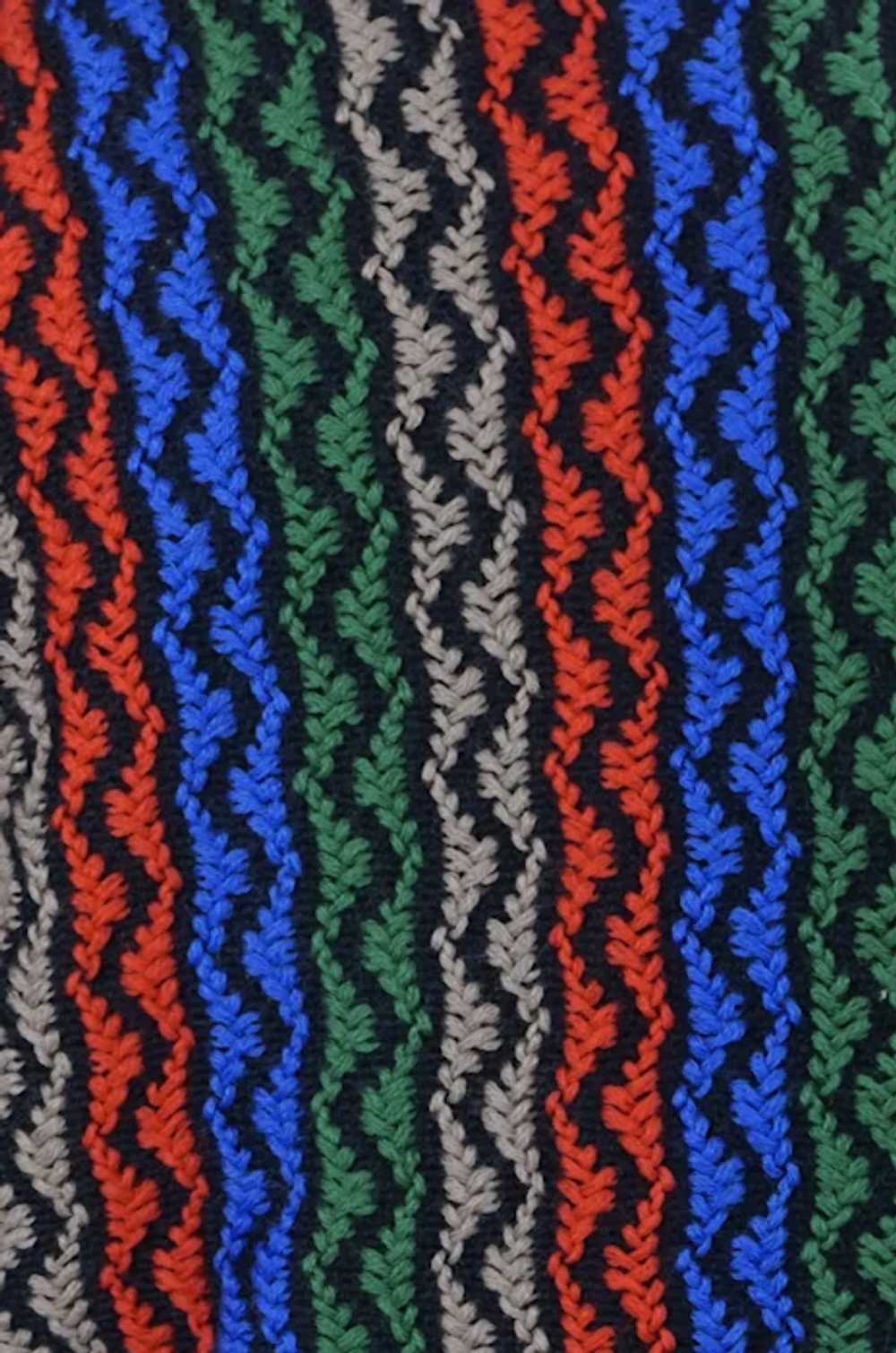 1960's Multi Colored Zig Zag Wool Sweater by Brad… - image 7