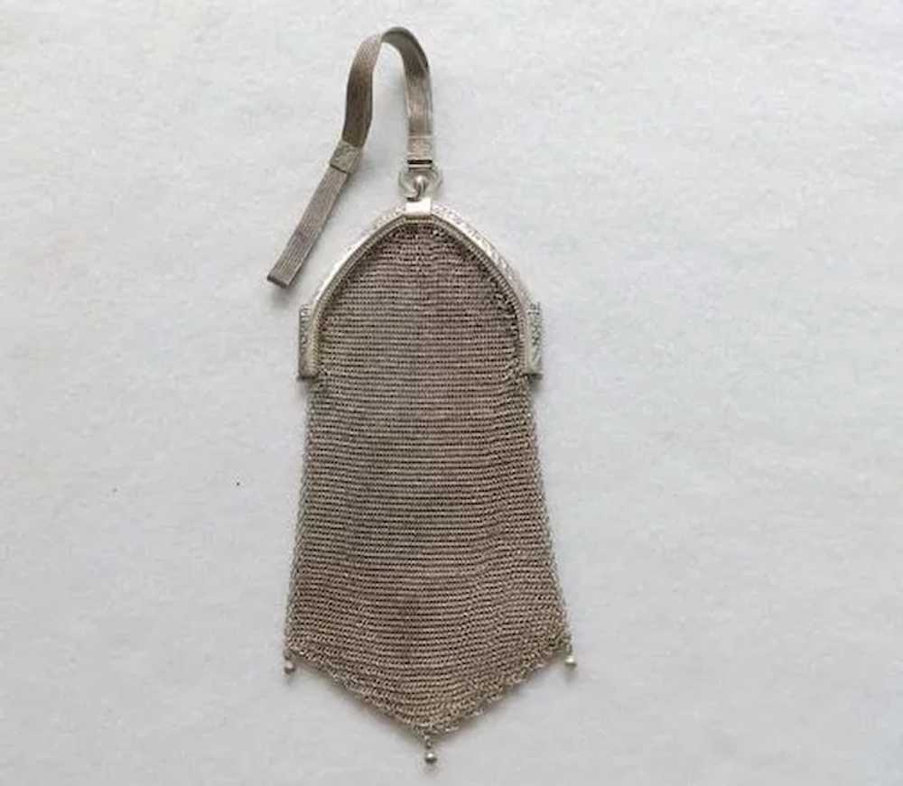 Silver Mesh Edwardian Purse - image 2