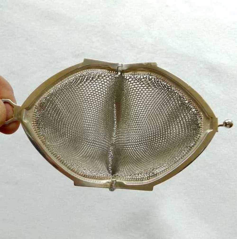 Silver Mesh Edwardian Purse - image 6