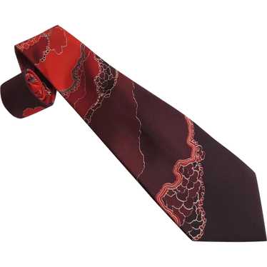 Silk Men’s Tie Pancaldi & B Made in Italy c1990’s - image 1