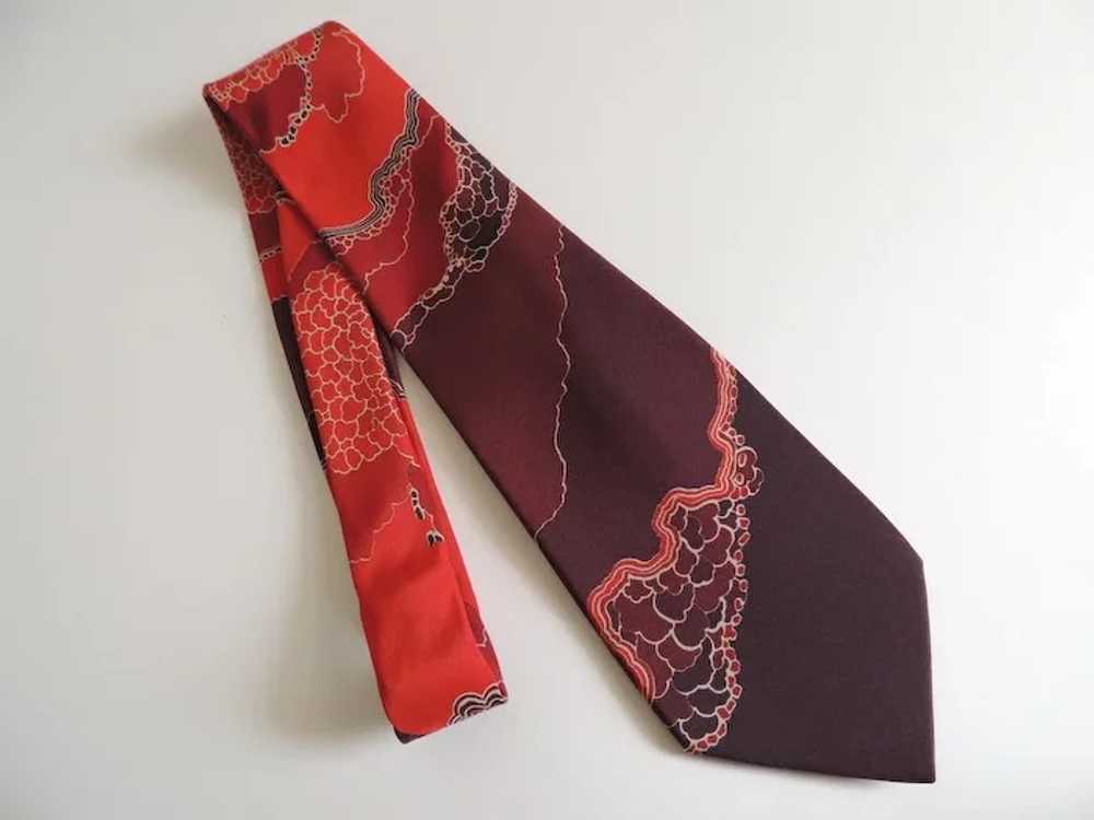 Silk Men’s Tie Pancaldi & B Made in Italy c1990’s - image 2