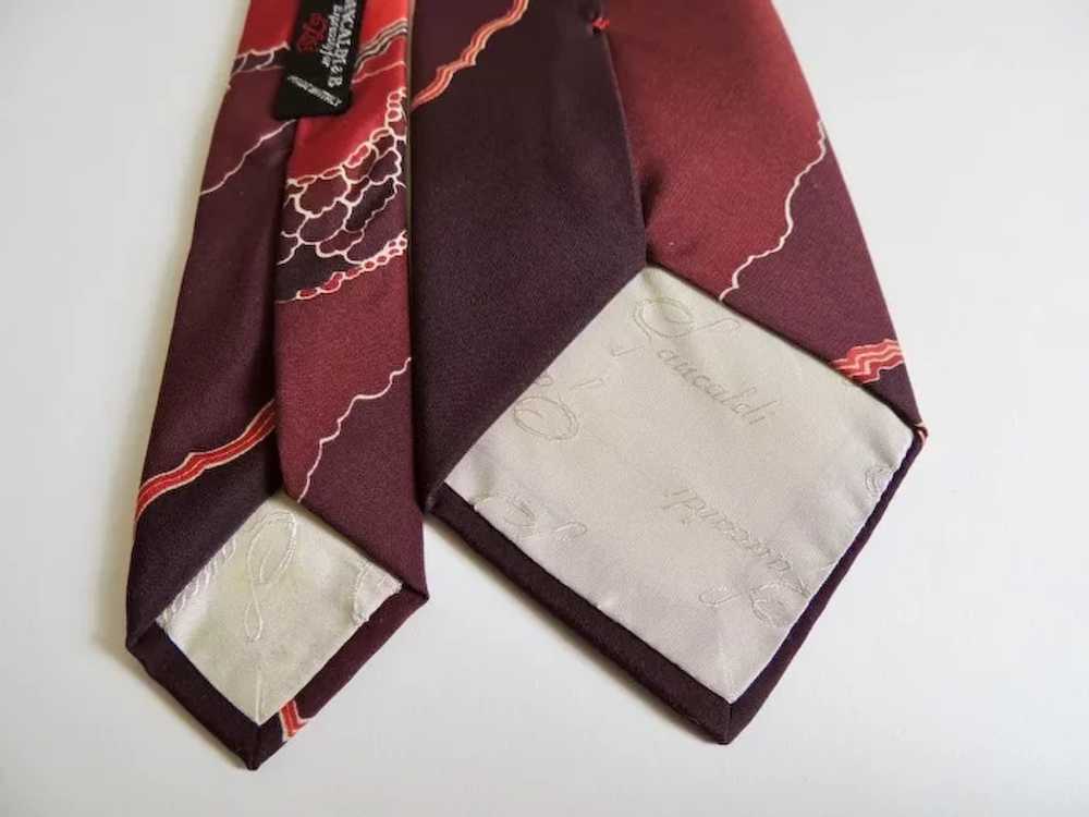 Silk Men’s Tie Pancaldi & B Made in Italy c1990’s - image 3