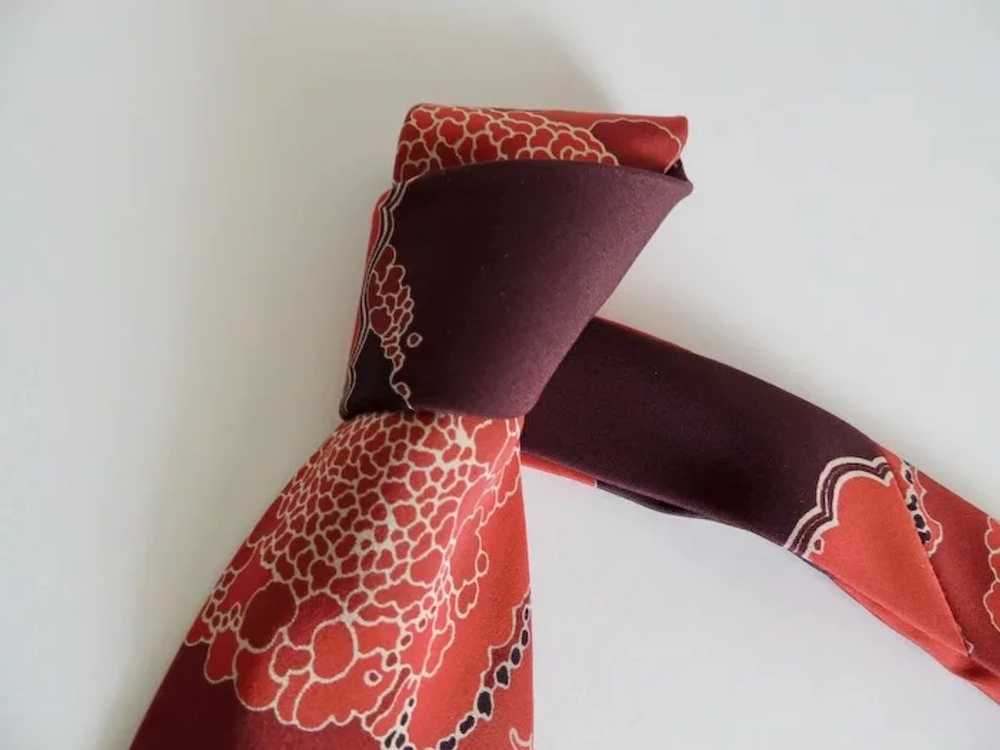 Silk Men’s Tie Pancaldi & B Made in Italy c1990’s - image 5