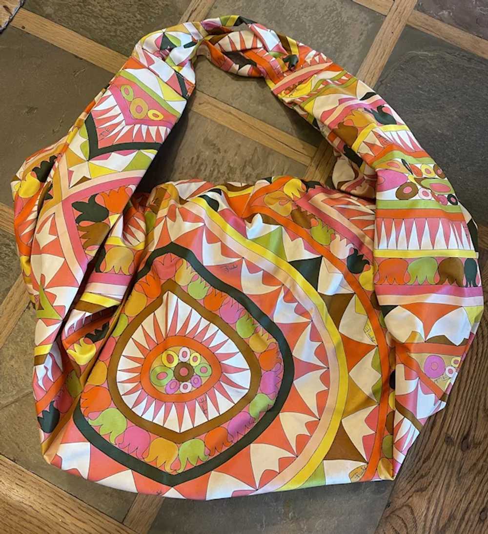 Emilio Pucci LARGE Hobo Style Shoulder Handbag Pu… - image 6