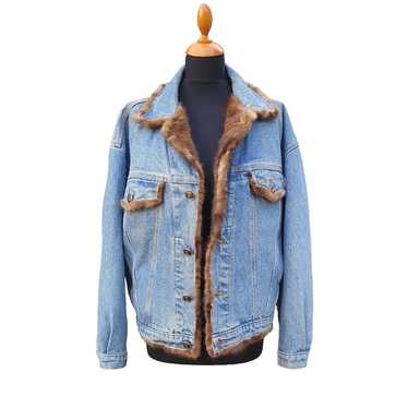Woman's Jeans Jacket With Mink Lining and 'CC' Bu… - image 1