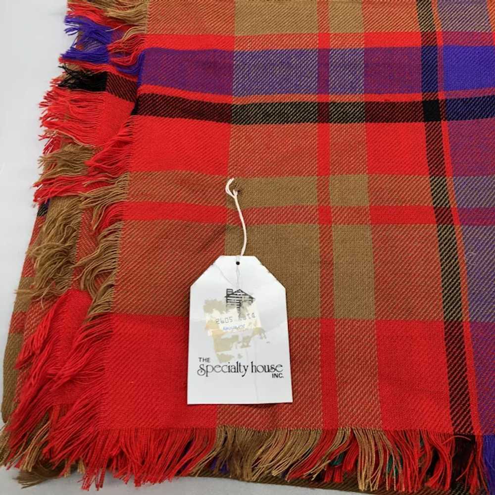 Vintage The Specialty House Plaid Scarf NOS - image 3