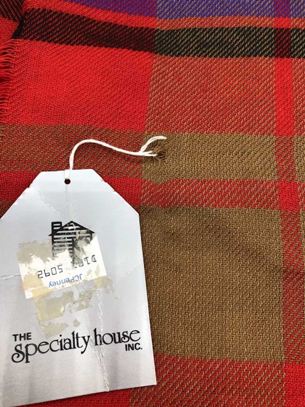 Vintage The Specialty House Plaid Scarf NOS - image 5