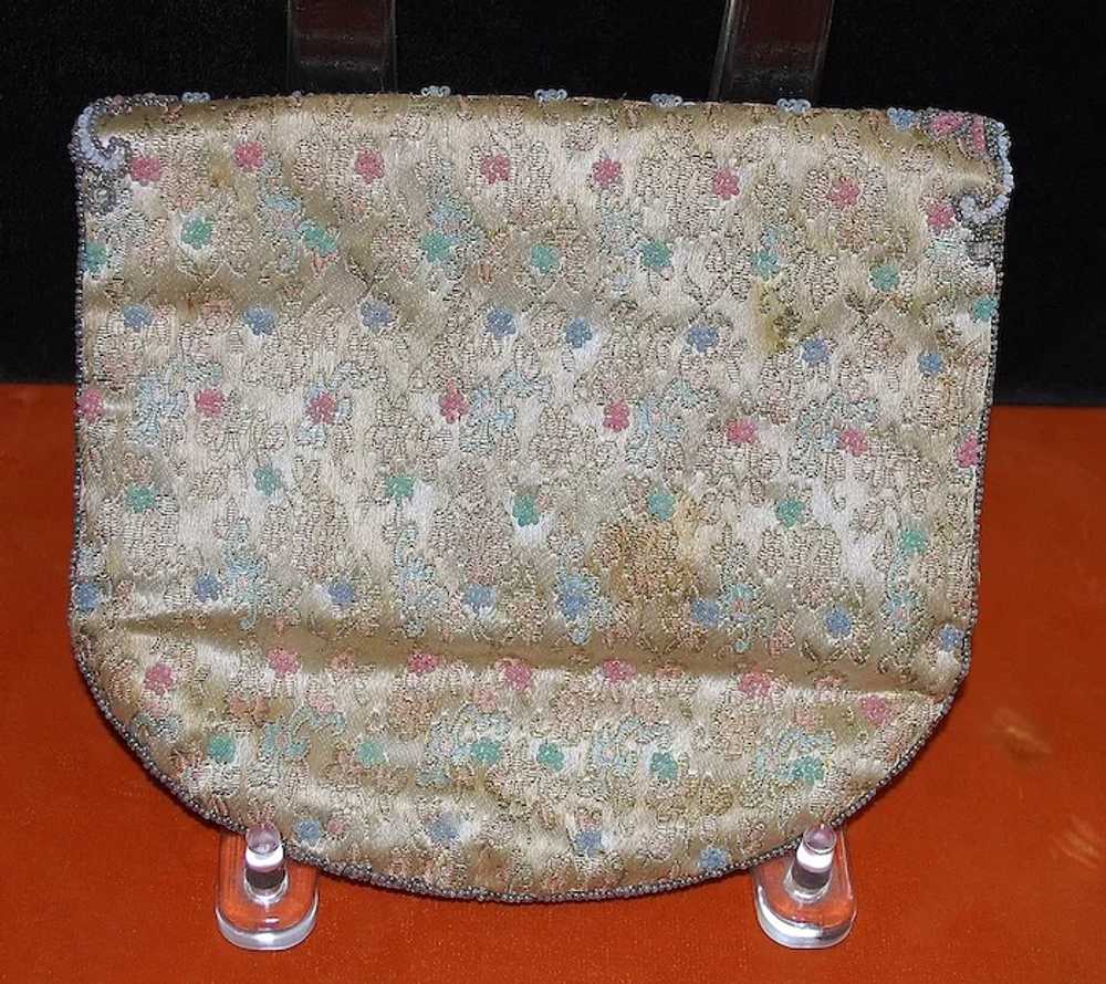 French Beaded Silk Evening Purse - image 4