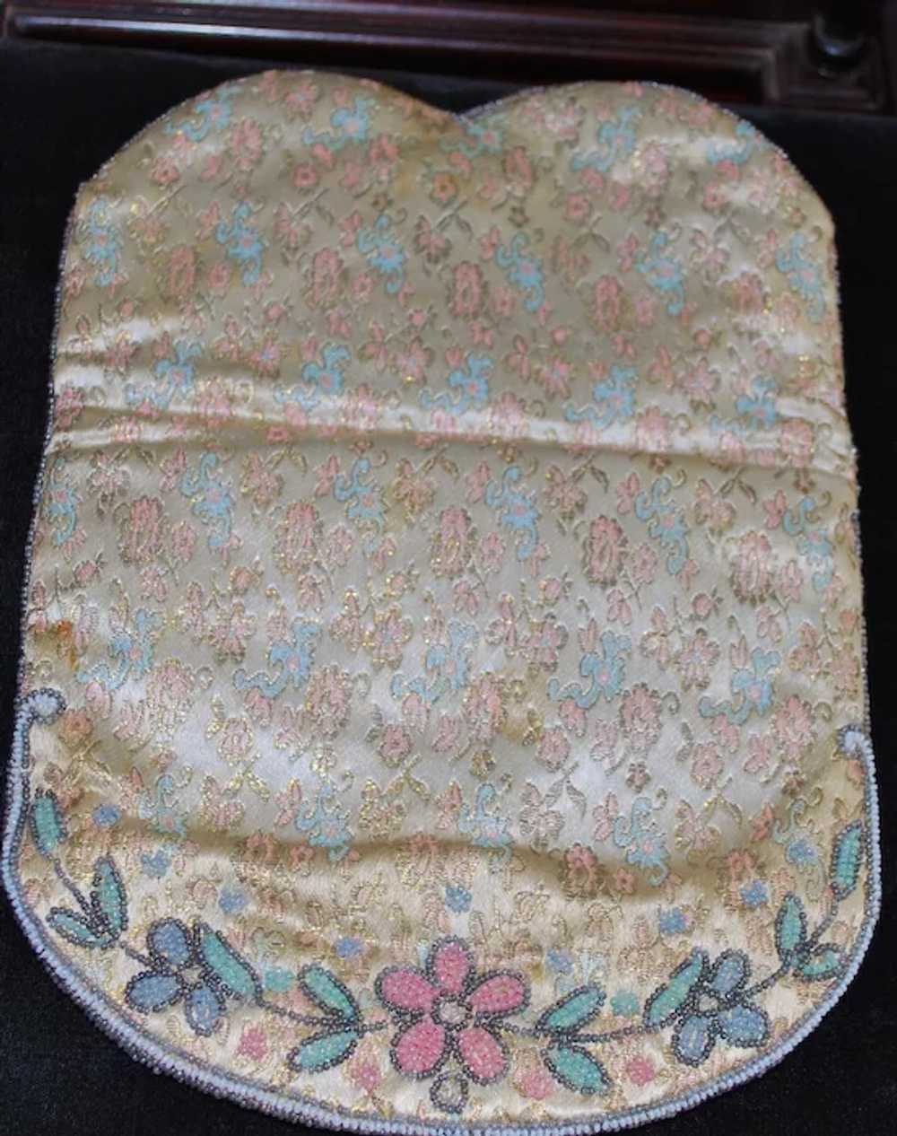 French Beaded Silk Evening Purse - image 7