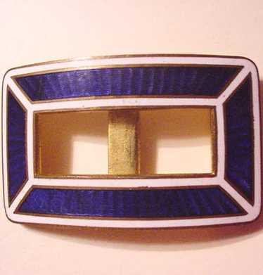 Cobalt Blue Enameled Buckle