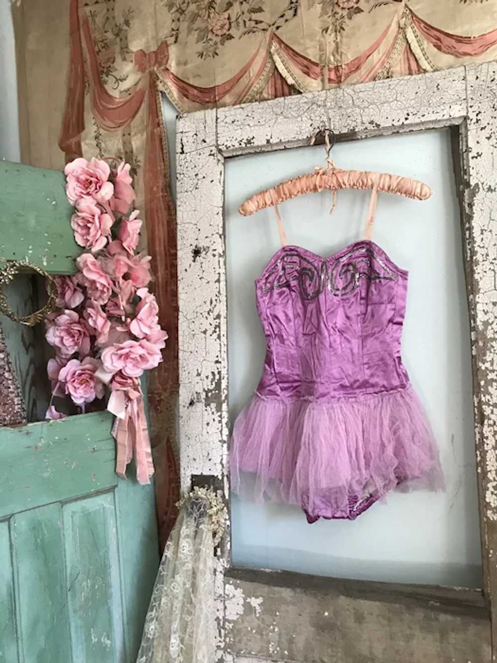 Bella Bordello Vintage Lilac Pink Satin Silky Tul… - image 2