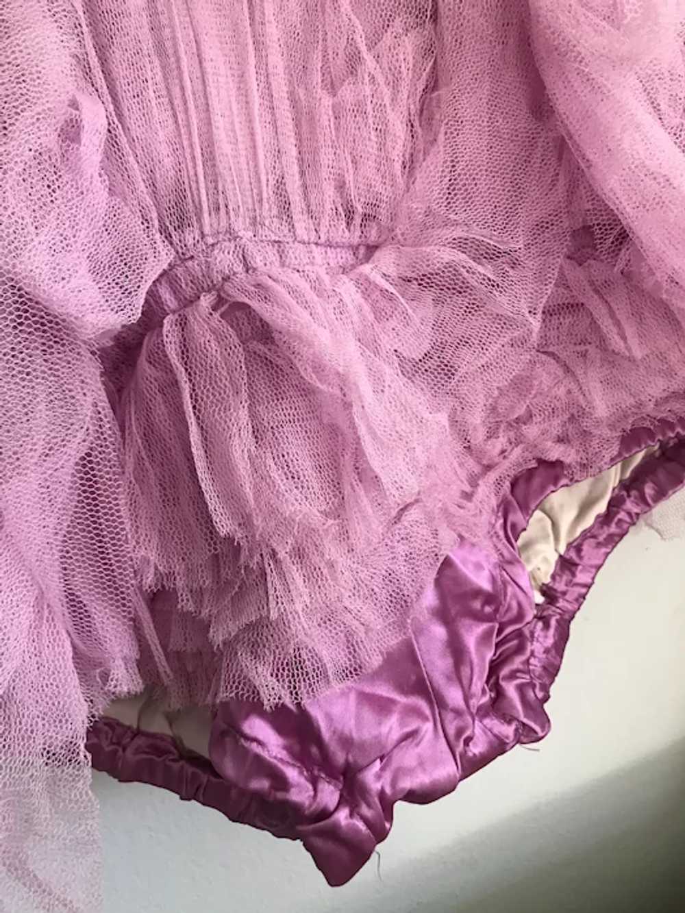 Bella Bordello Vintage Lilac Pink Satin Silky Tul… - image 9