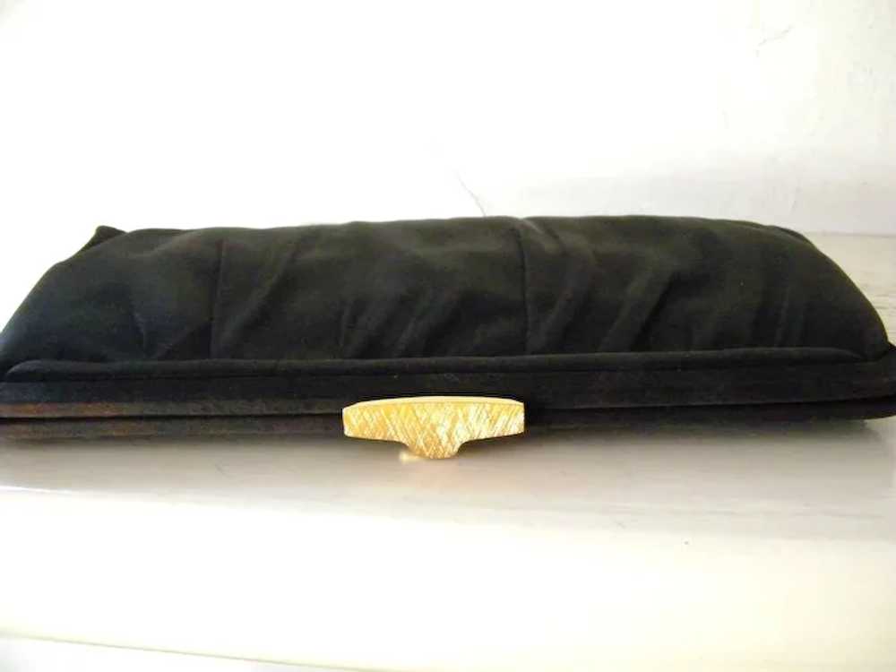 Black Faille Morris Moskowitz Clutch Handbag - image 1