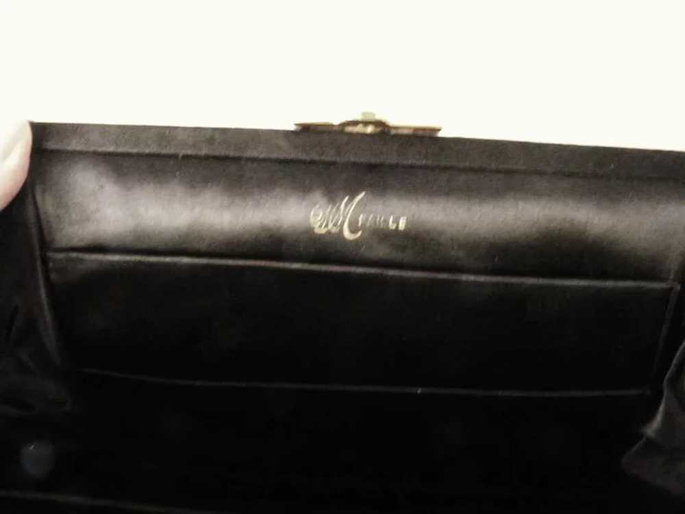 Black Faille Morris Moskowitz Clutch Handbag - image 5