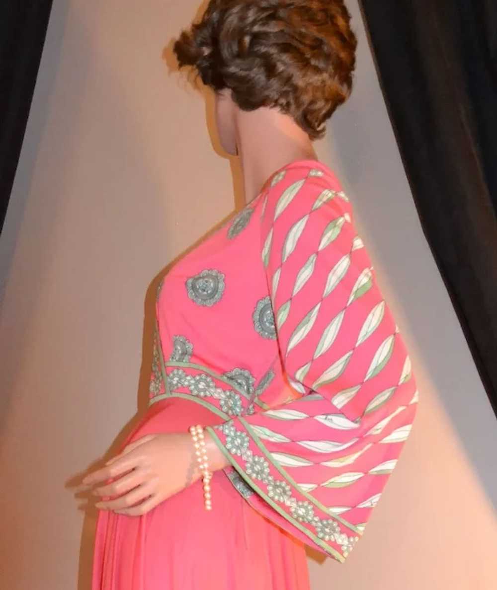 1970s Emilio Pucci Saks Fifth Ave Coral Pink Psyc… - image 6