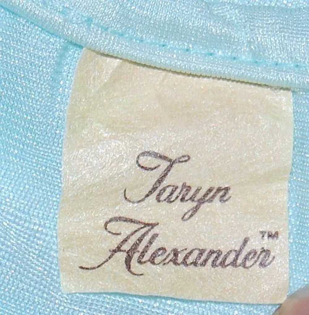 1970s Taryn Alexander ~ Turquoise Blue Nylon & La… - image 9