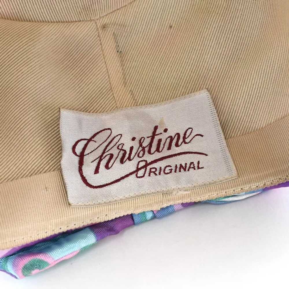 c1960s Christine Signed Colorful Pink, Purple, Gr… - image 9