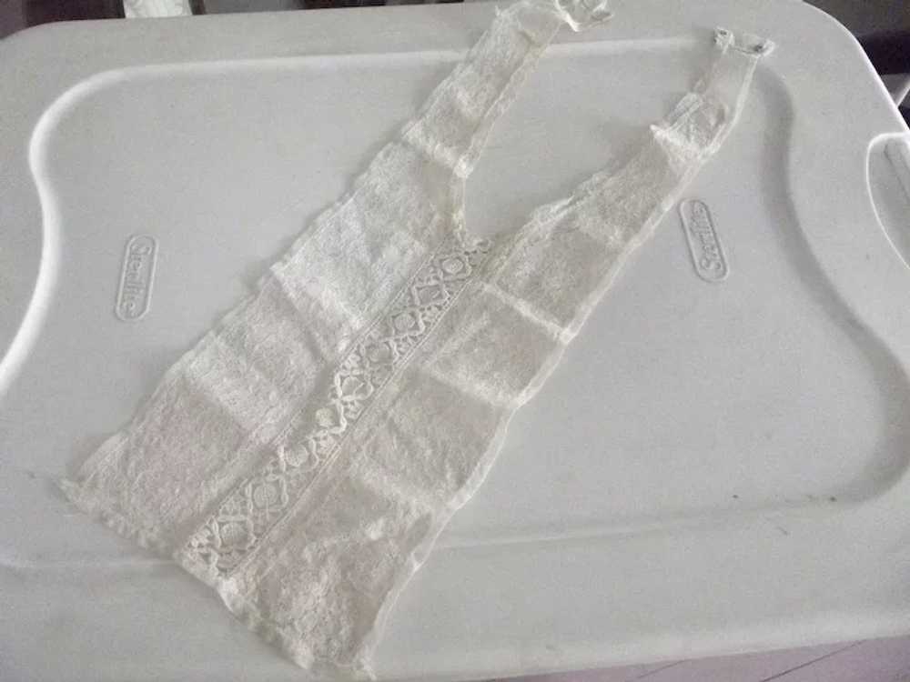 Antique embroidery cotton netting full set of collar, cuffs, and back -  Ruby Lane