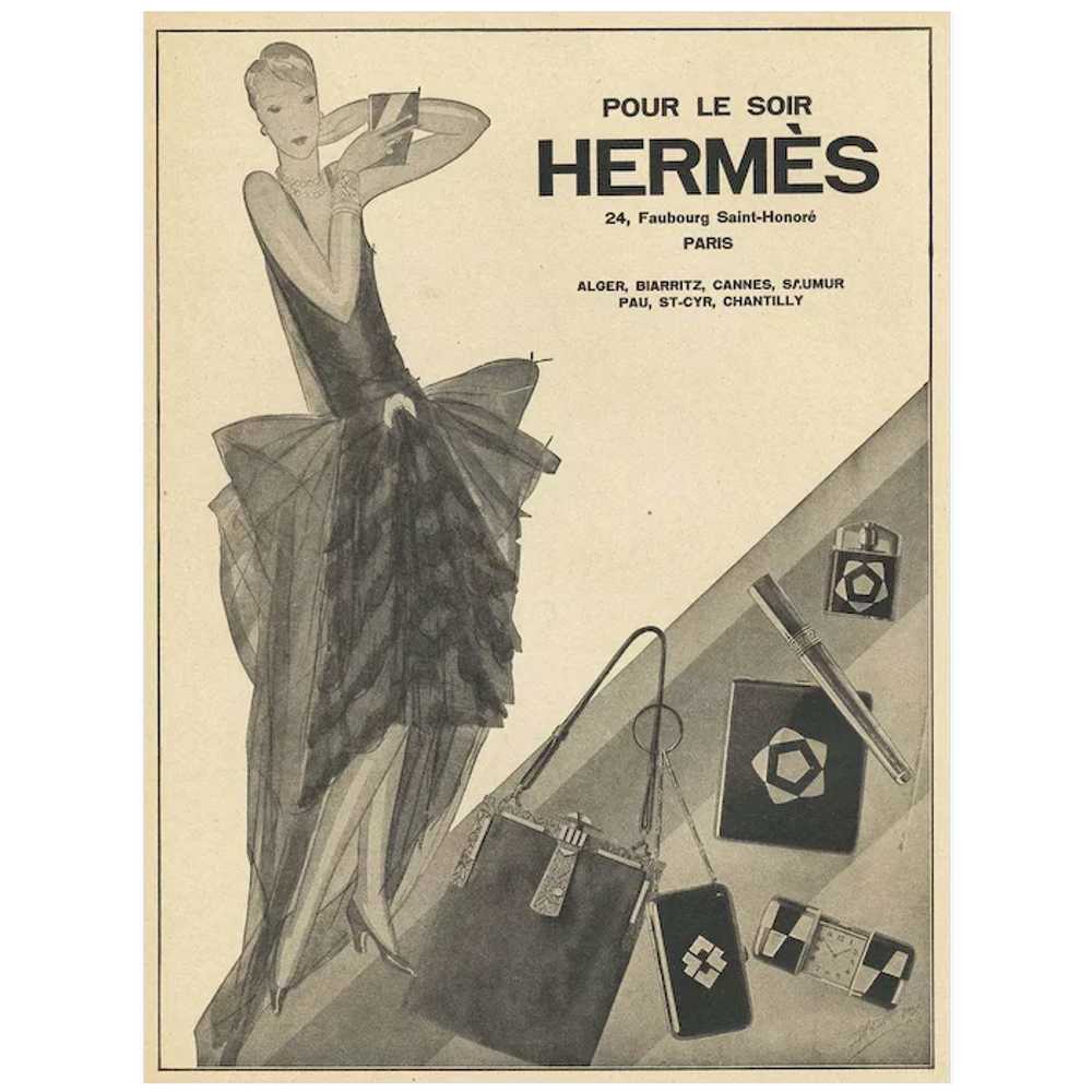 Matted Original Art Deco HERMES French Vintage Fa… - image 1