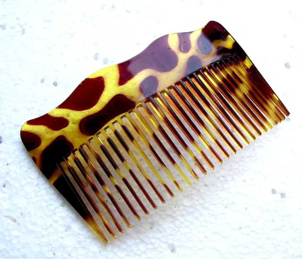 Five animal print hair combs 1980s vintage hair a… - image 2