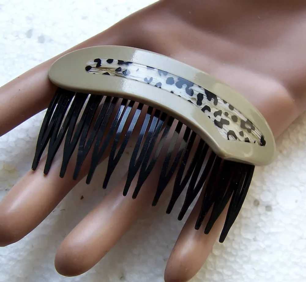 Five animal print hair combs 1980s vintage hair a… - image 8