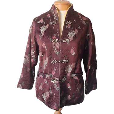 Reversible Chinese Brocade Jacket Vintage Fitted … - image 1