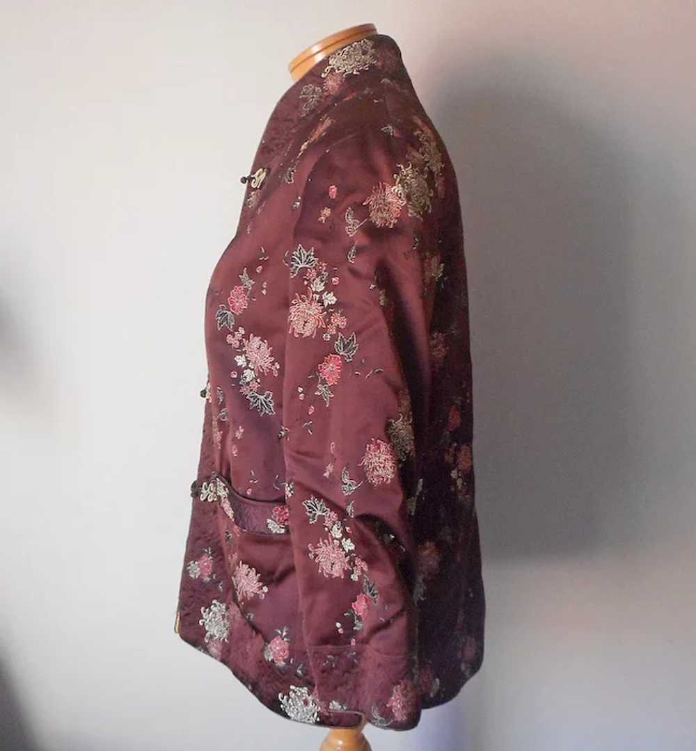 Reversible Chinese Brocade Jacket Vintage Fitted … - image 3