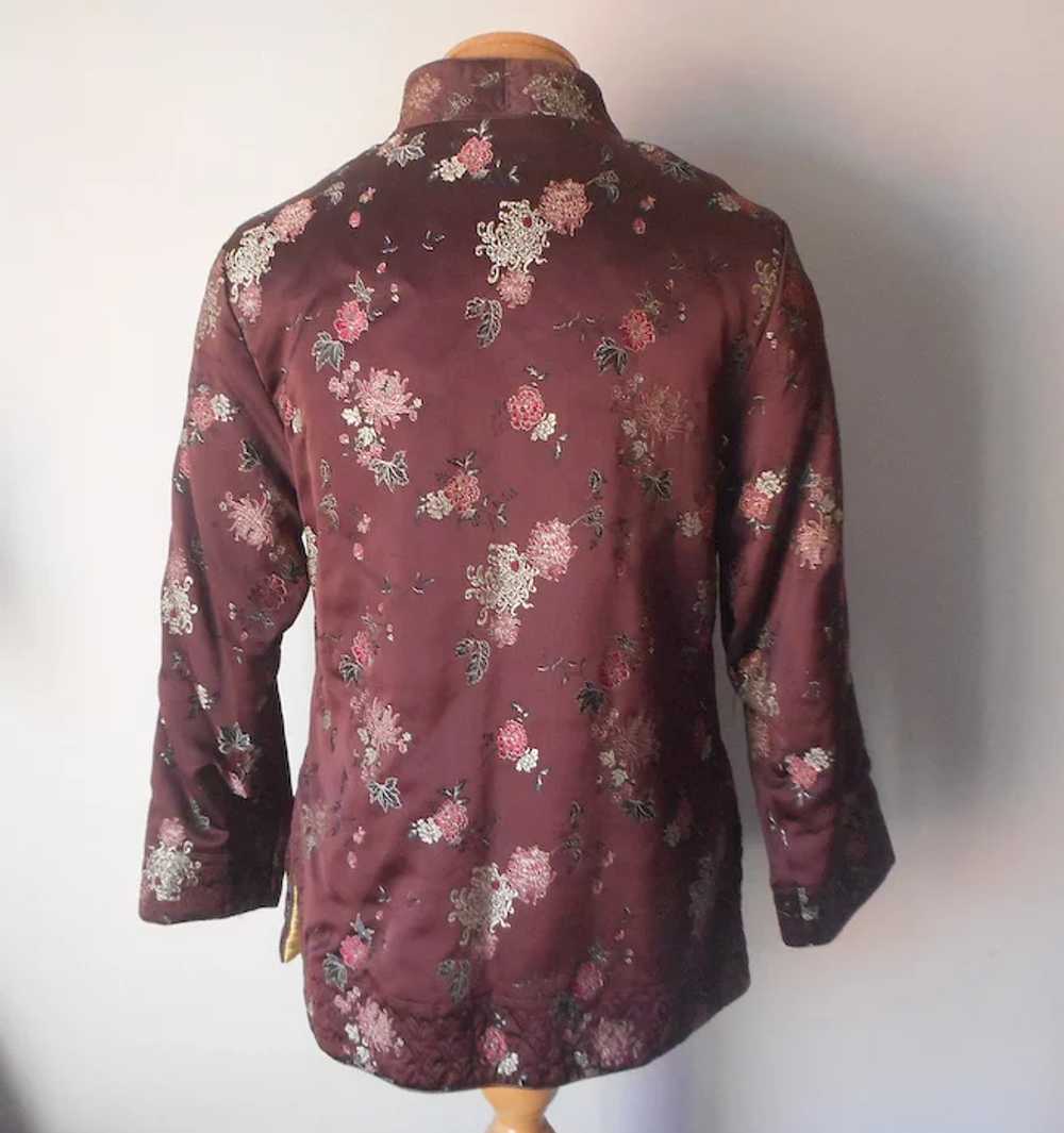 Reversible Chinese Brocade Jacket Vintage Fitted … - image 4