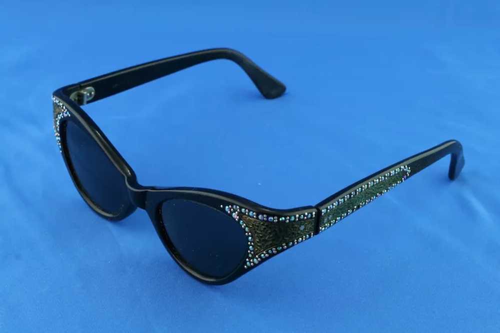 1950s Catseye Rhinestone Sunglasses Gem