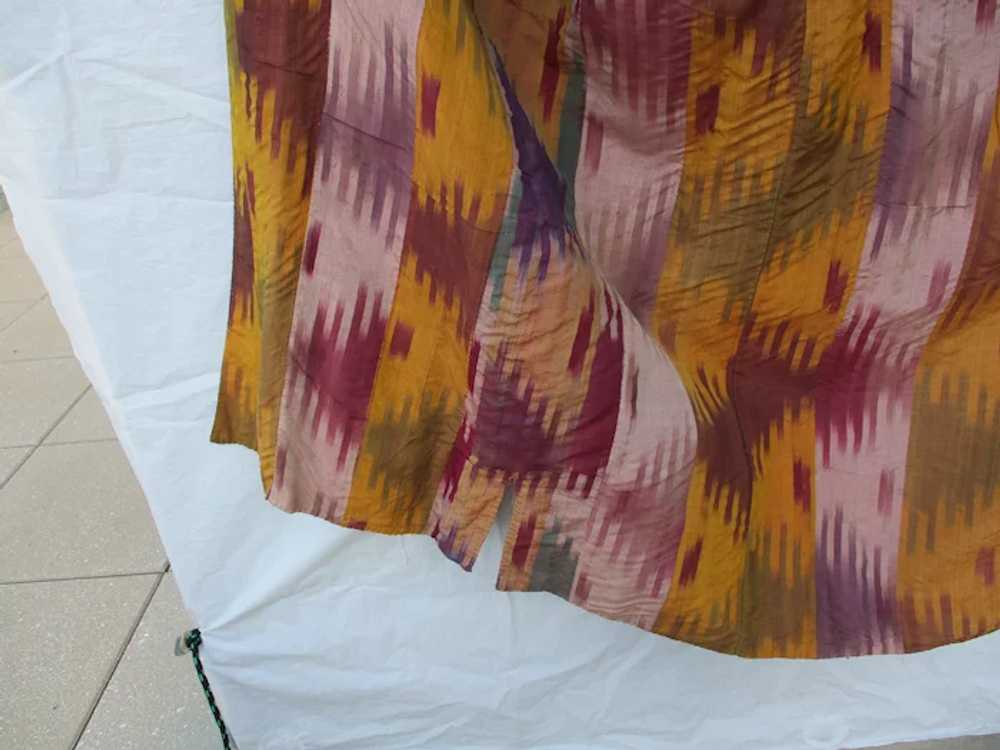 Antique Ikat Chapan Afghani or Central Asian Robe - image 7