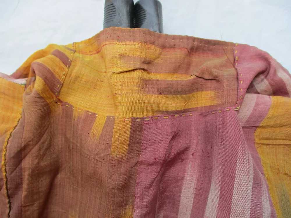 Antique Ikat Chapan Afghani or Central Asian Robe - image 8