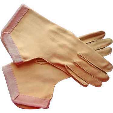 Lilly Dache Gloves Vintage Golden Mustard Light B… - image 1