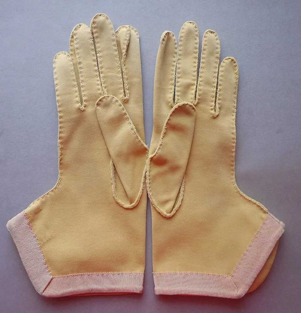 Lilly Dache Gloves Vintage Golden Mustard Light B… - image 6