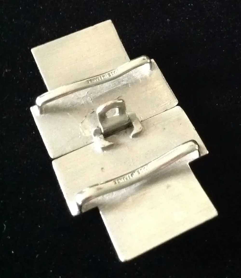 Silver tone French cape clasp - image 5