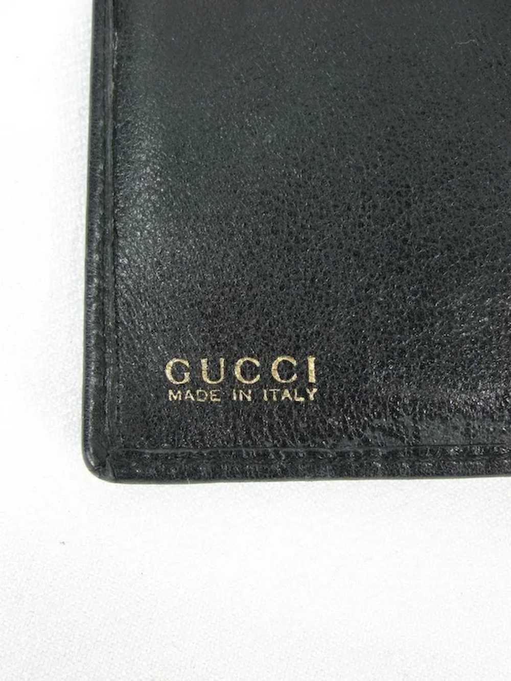 Gucci Black Leather & Bamboo Continental Wallet - image 3