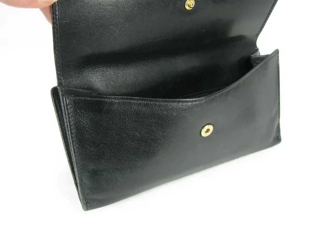 Gucci Black Leather & Bamboo Continental Wallet - image 4