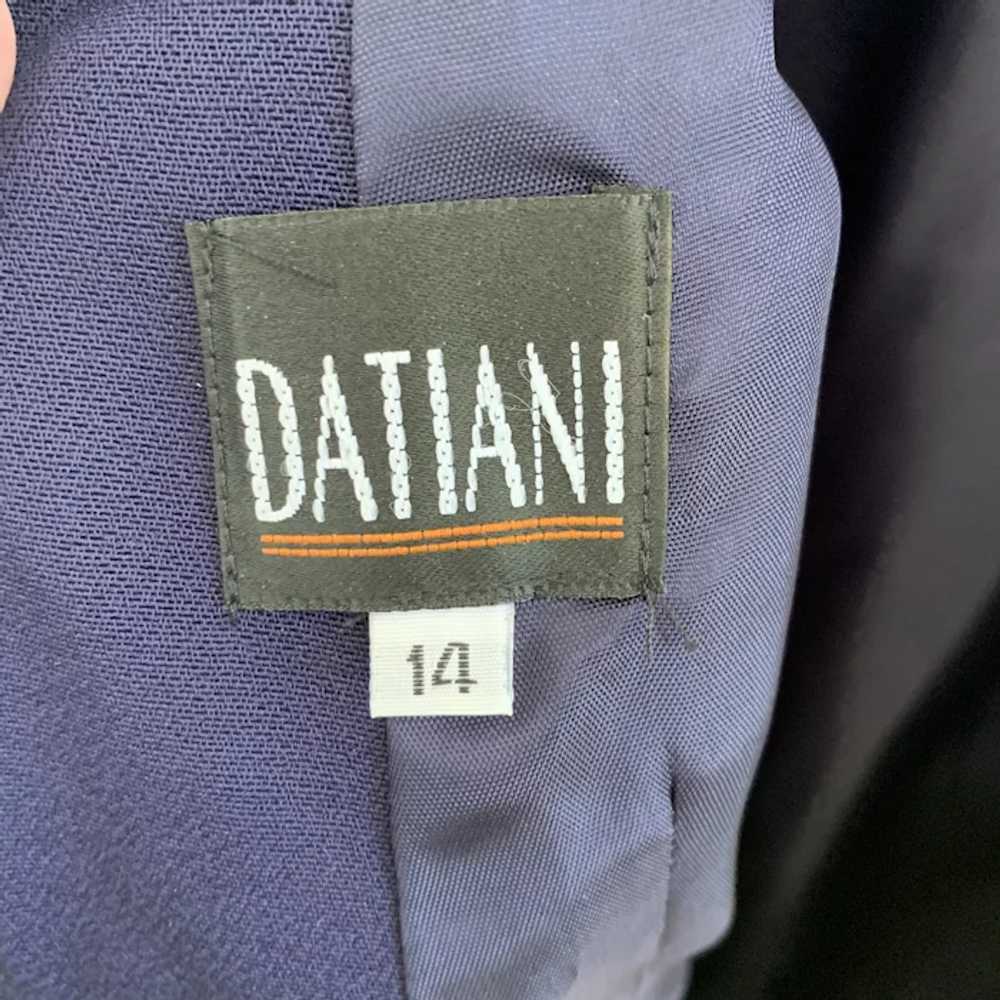 Datiani Vintage 1980s Navy and White Cocktail Dre… - image 9