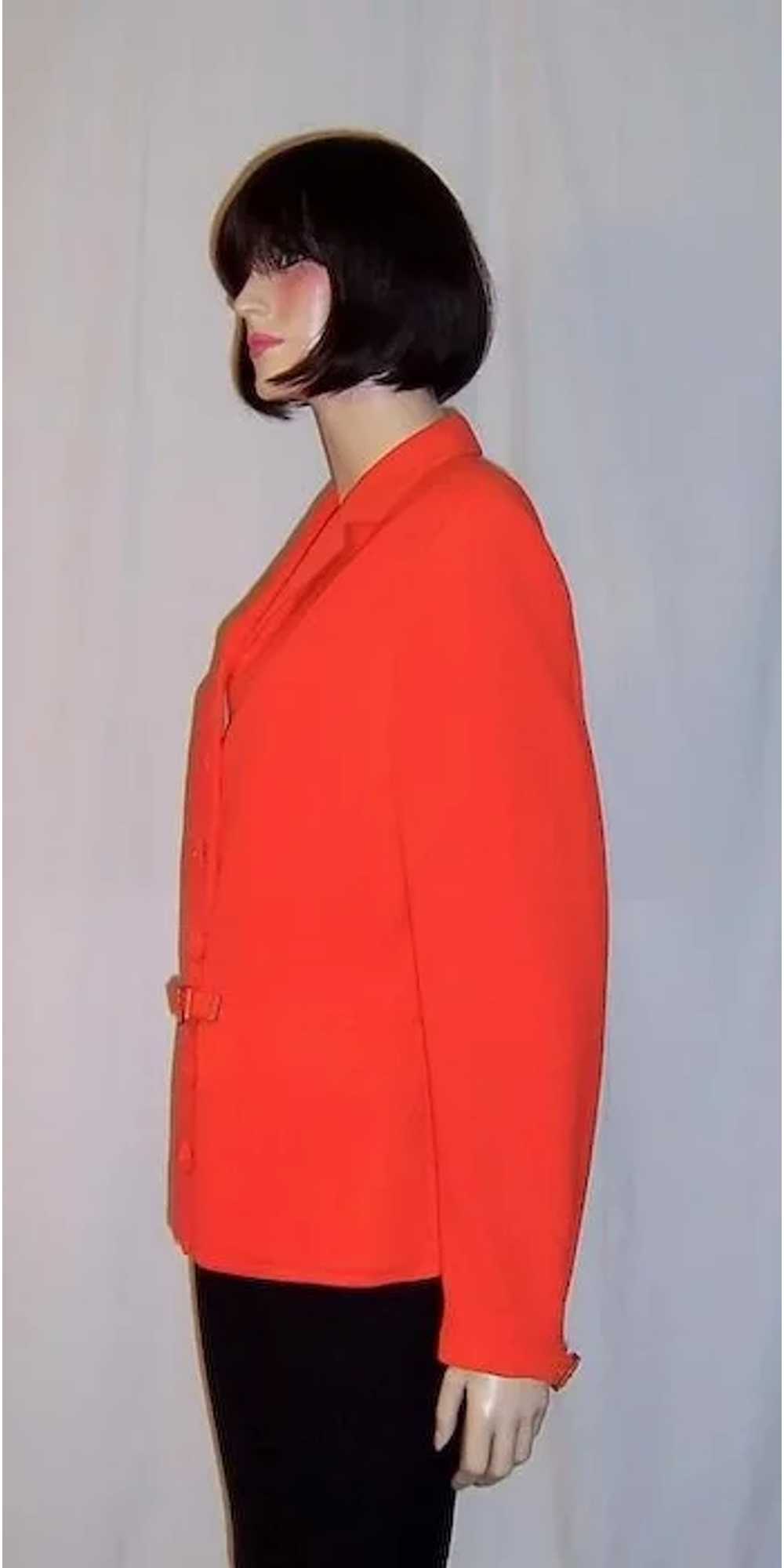 Gianni Versace Couture-Italy-Neon Orange Belted J… - image 2