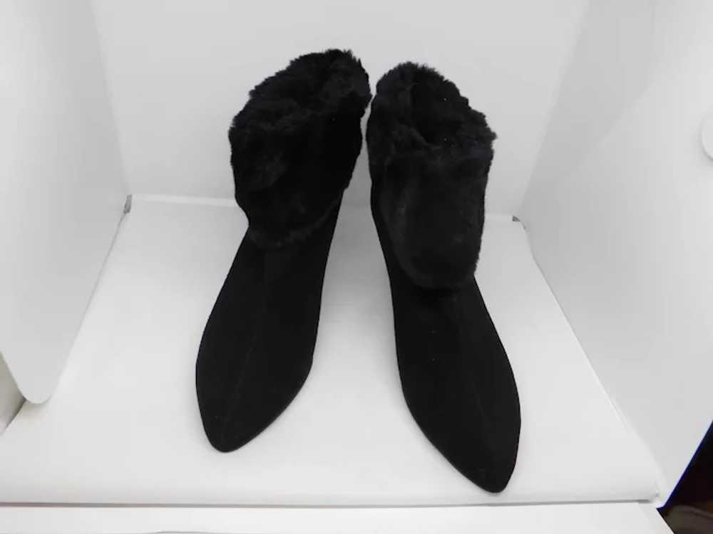 Vintage Women's  Golo Boots- Black Suede and Faux… - image 2