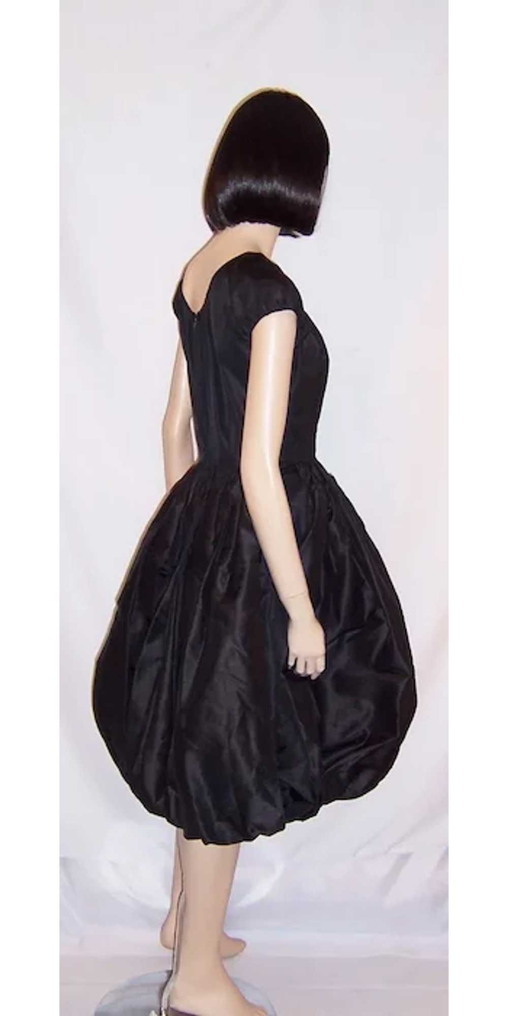 Nettie Rosenstein Black Silk Dress with Balloon H… - image 4