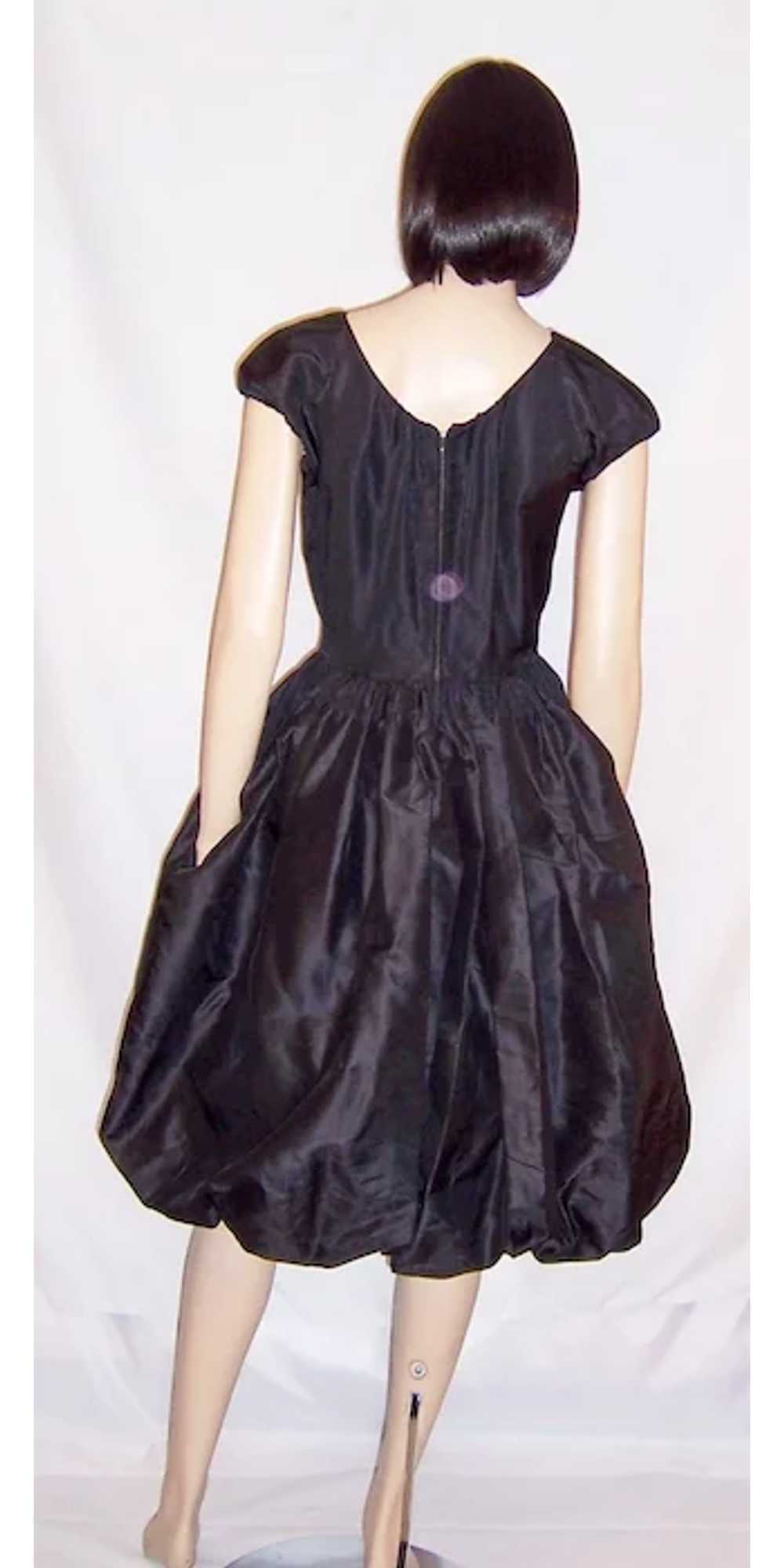 Nettie Rosenstein Black Silk Dress with Balloon H… - image 5