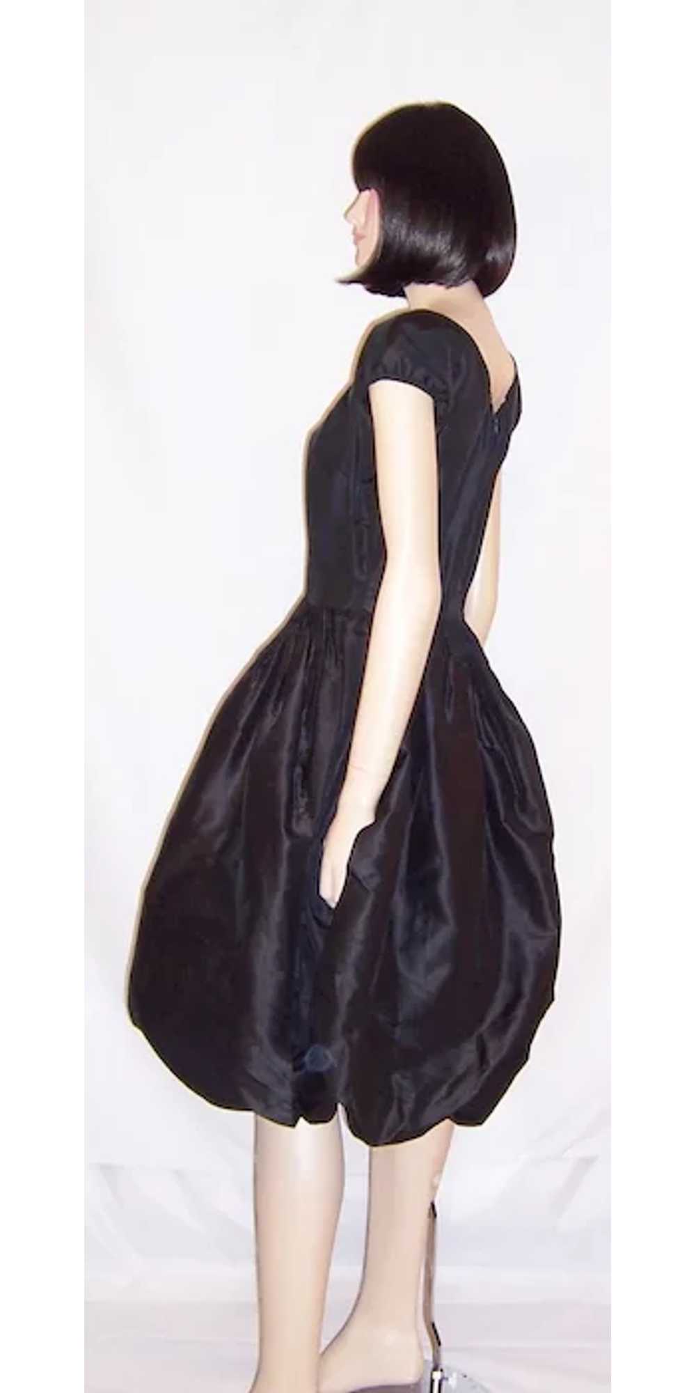 Nettie Rosenstein Black Silk Dress with Balloon H… - image 6