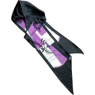 Black and Purple Desco Neck Scarf Kerchief