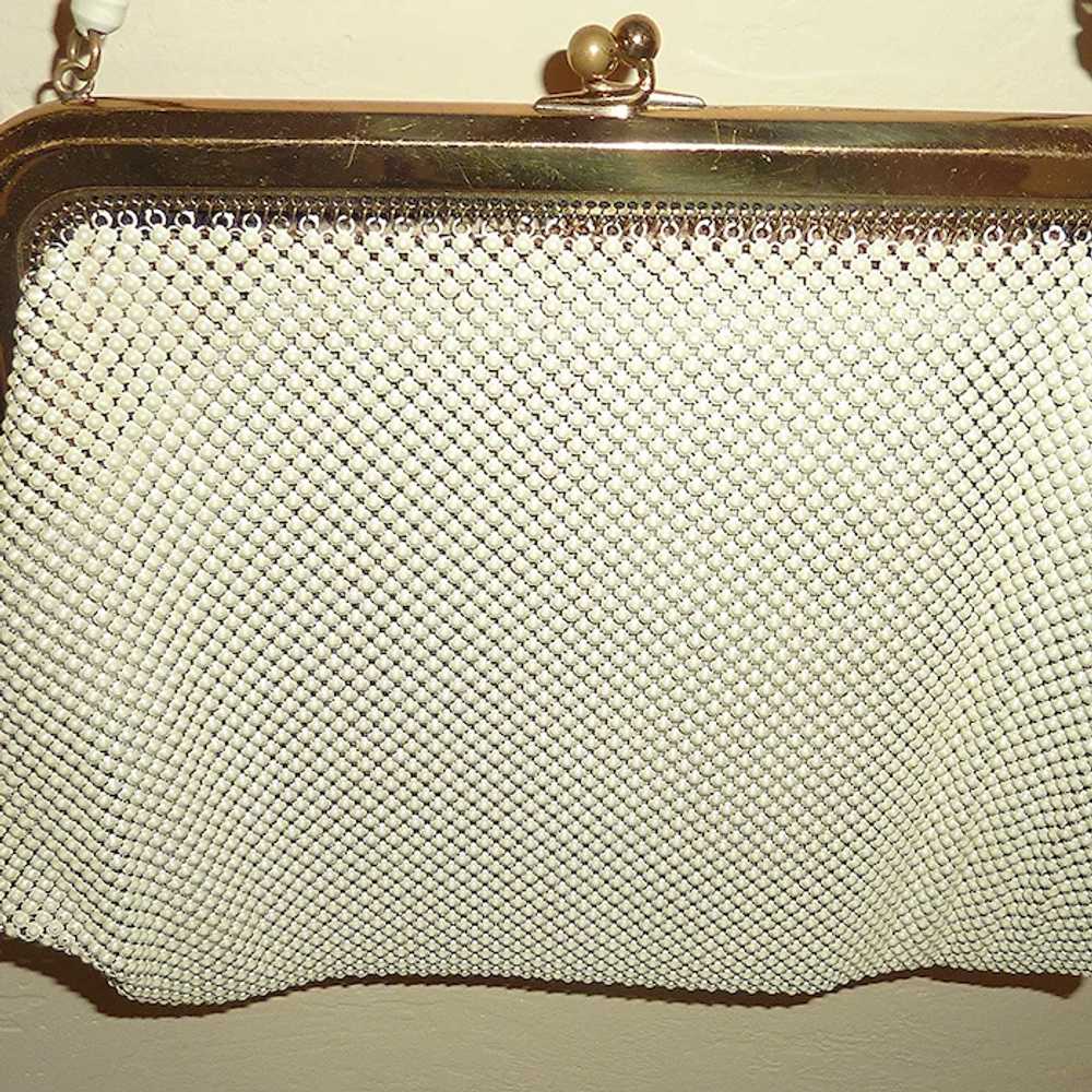 1960s Metal Beige Whiting and Davis Hand Bag - image 2