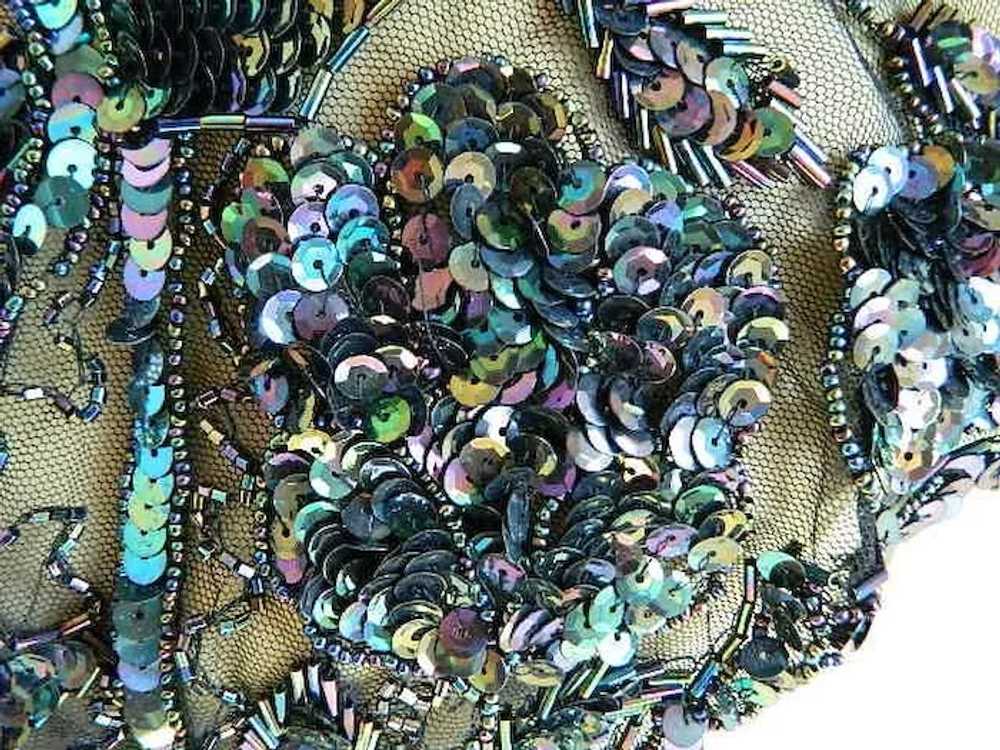 Vintage 1970's  Iridescent Sequin Collar - image 3