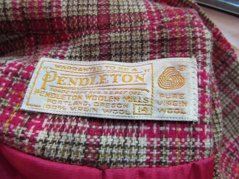 Classic Pendleton Jacket Skirt Set Red Green Plaid - image 10