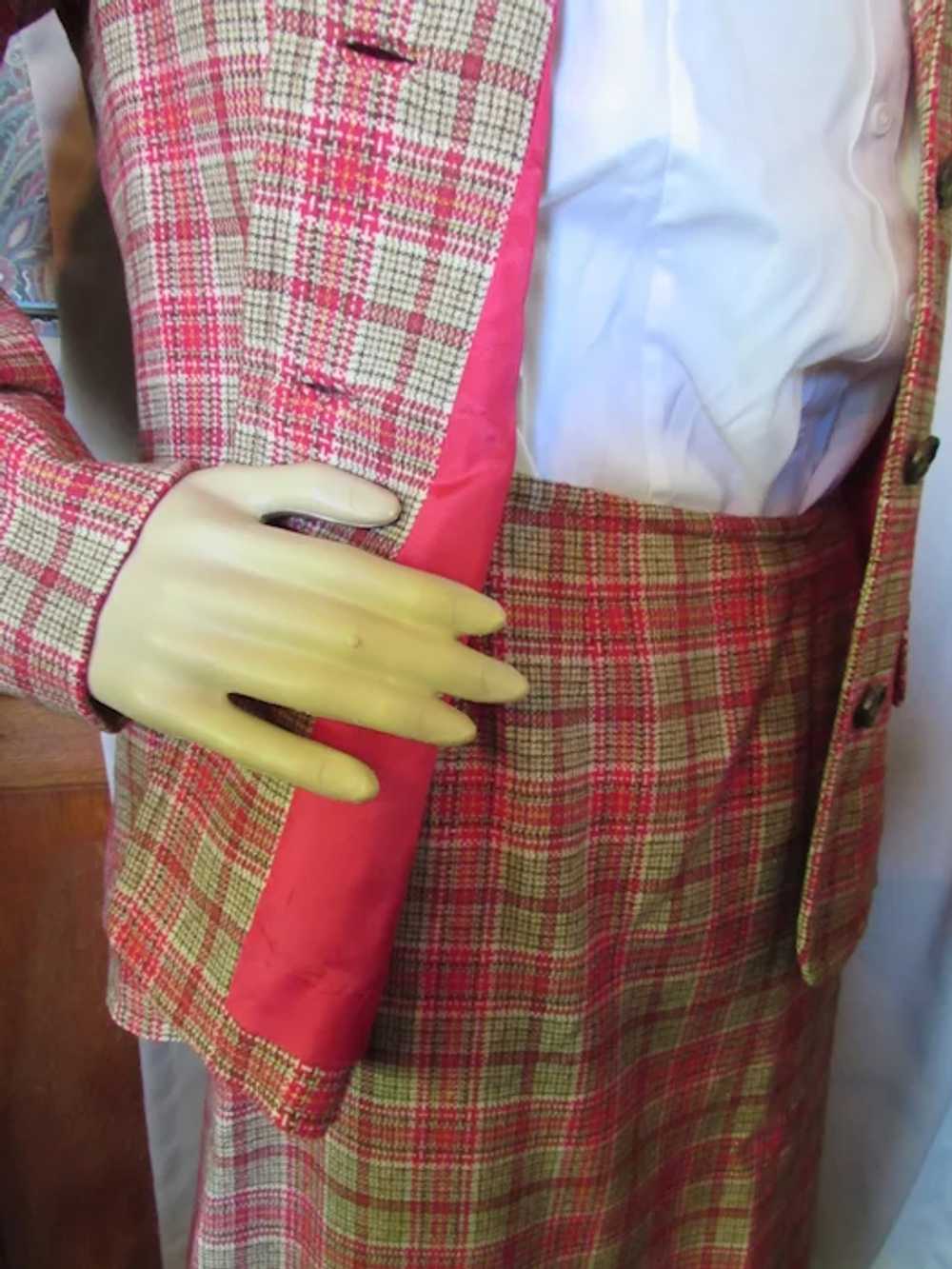 Classic Pendleton Jacket Skirt Set Red Green Plaid - image 9