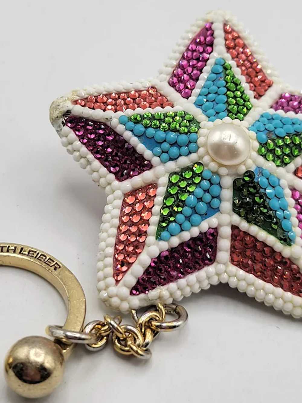 Judith Leiber Rare Jewel Encrusted Star Key Chain… - image 10