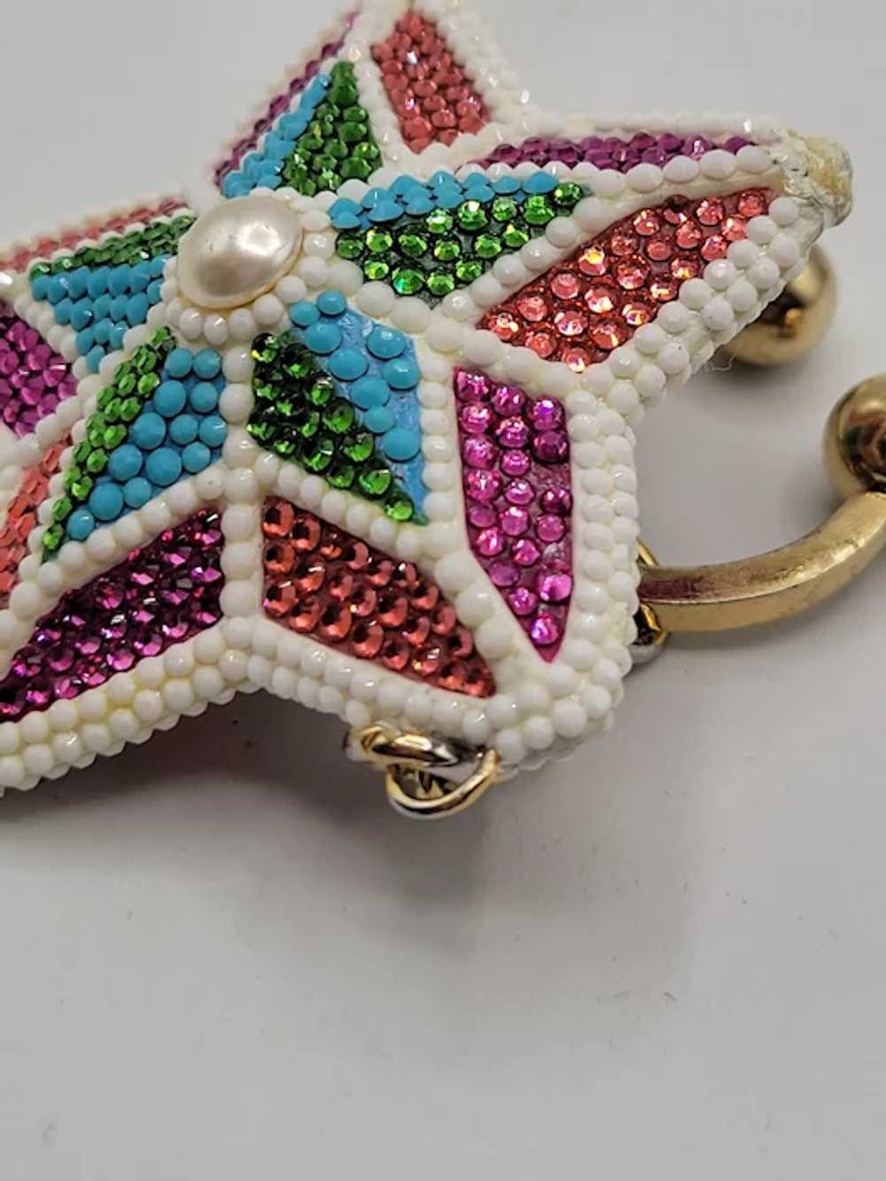 Judith Leiber Rare Jewel Encrusted Star Key Chain… - image 11